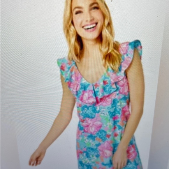 NWT Lilly Pulitzer Alessa Dress-Surf Blue Luscious Lions - Picture 11 of 13